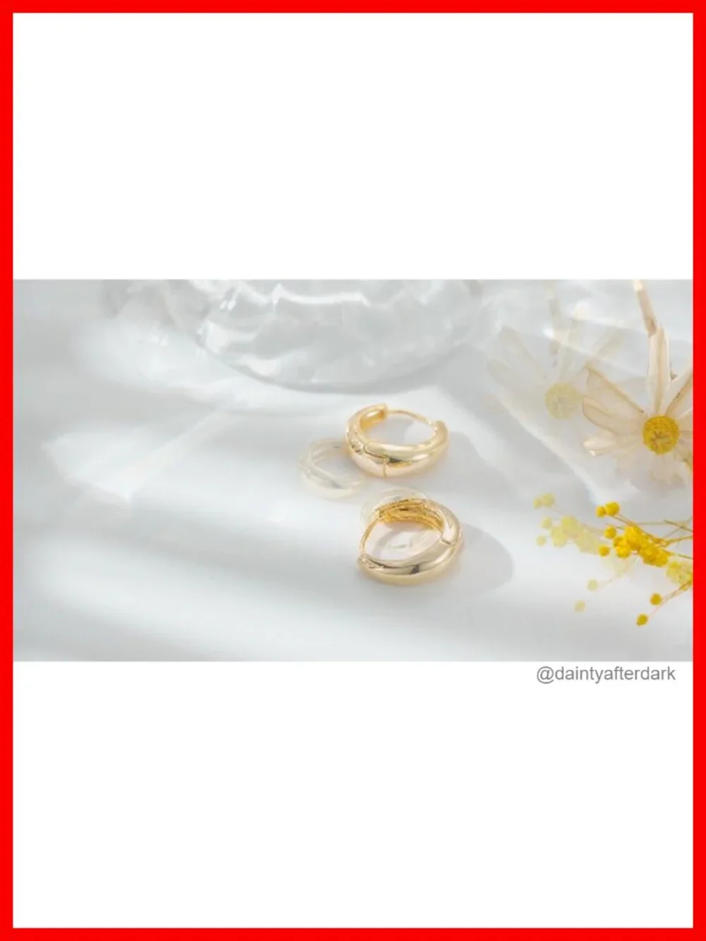 Chunky Gold Hoop Earrings 14k Gold Plated Stack Set 3 Pairs Hypoallergenic